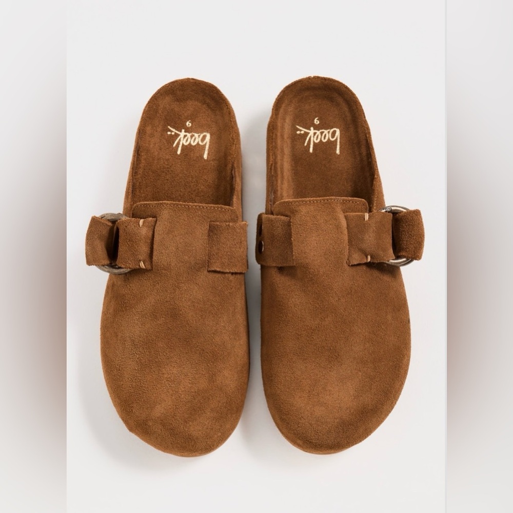 NWB - BEEK Suede Mule Slide in Chestnut - Size 6 - Picture 3 of 6